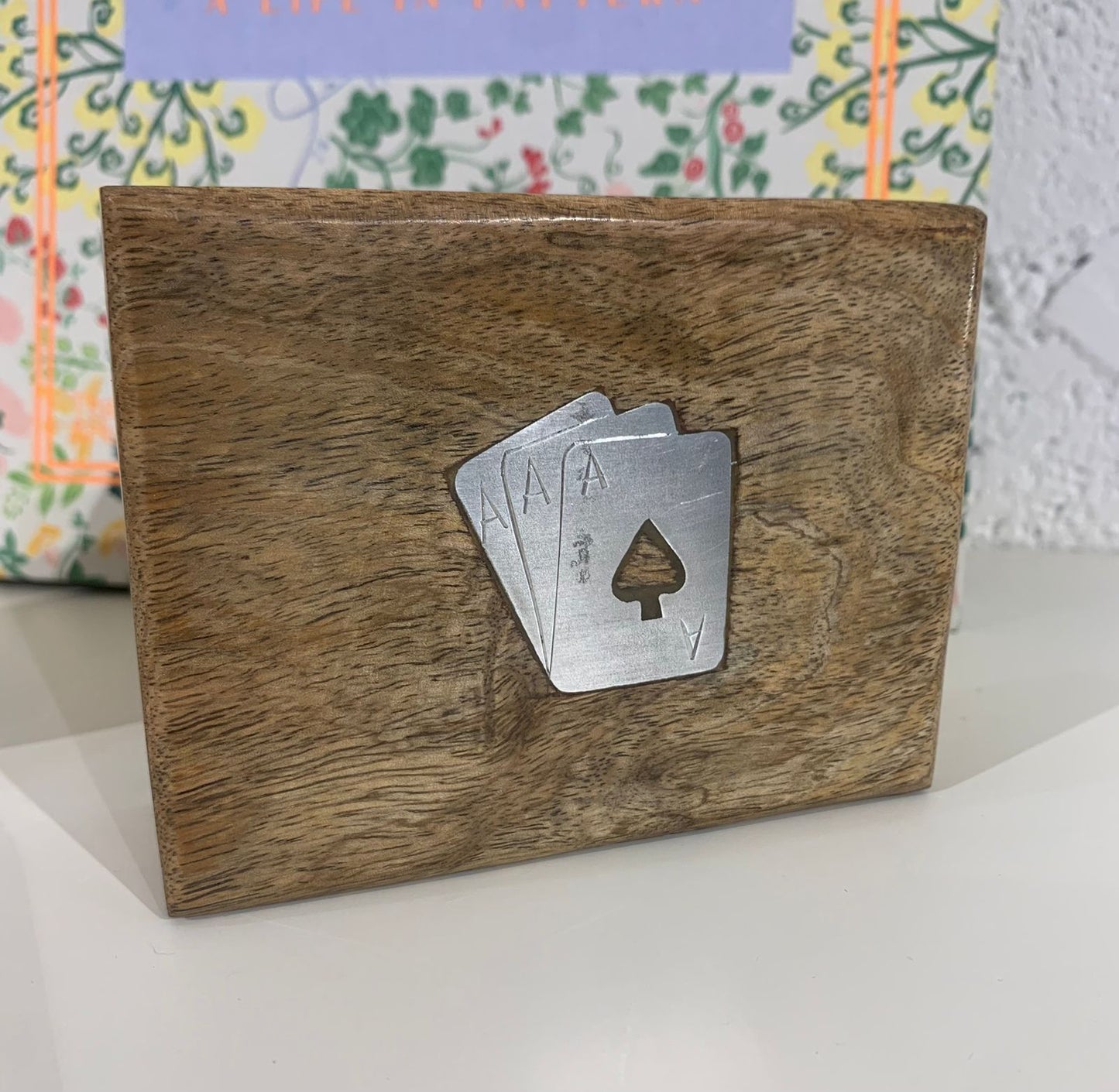 LUCKY CARDS IN WOOD BOX