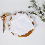 Palm Linen Napkin - White Embroidery Set of 4