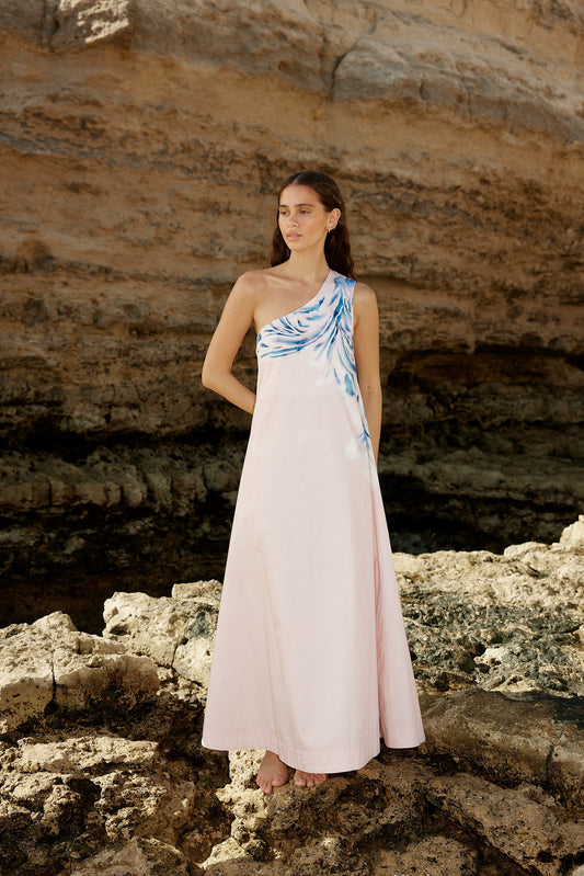 MILA DRESS - SEASHELL / ICEBERG