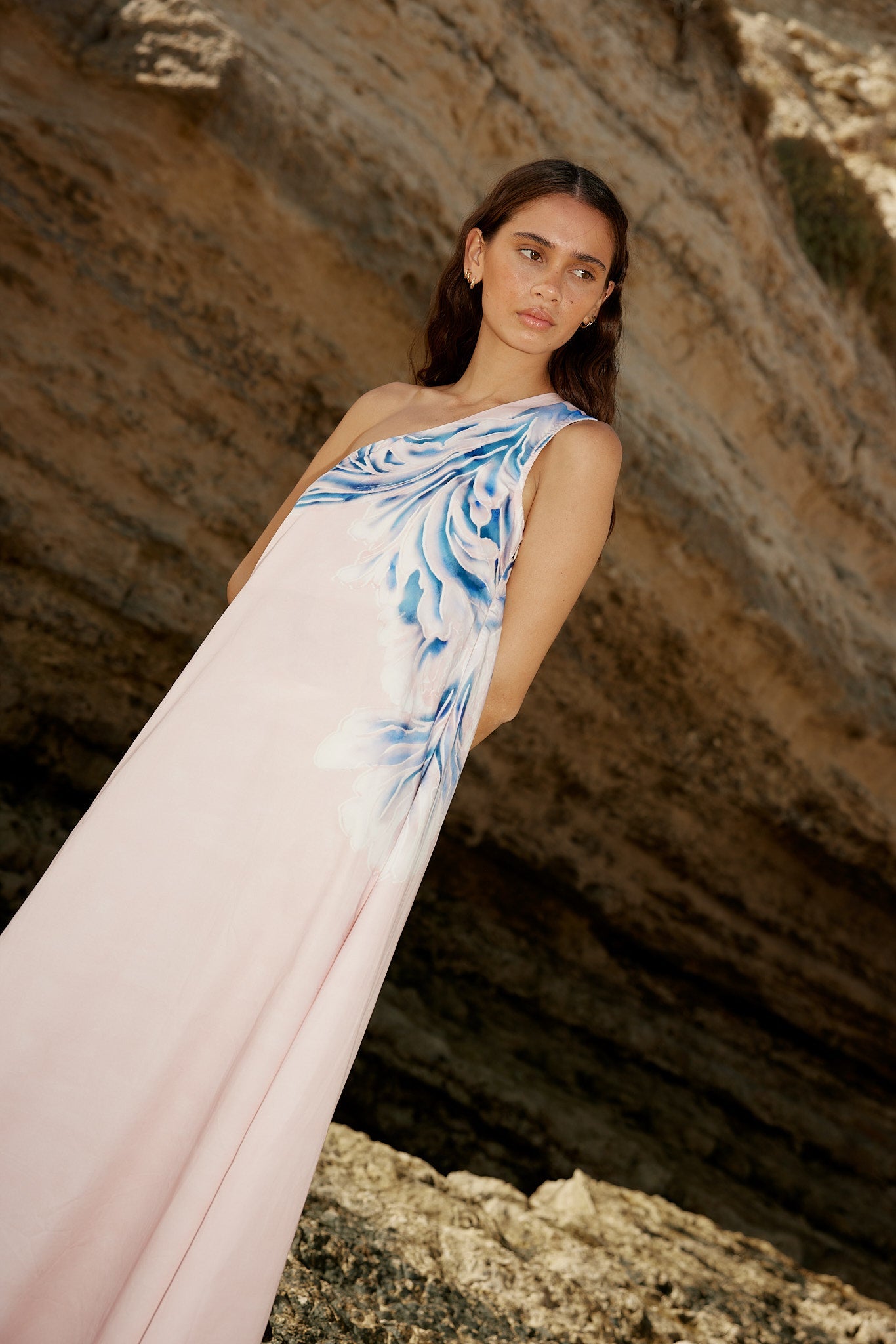 MILA DRESS - SEASHELL / ICEBERG