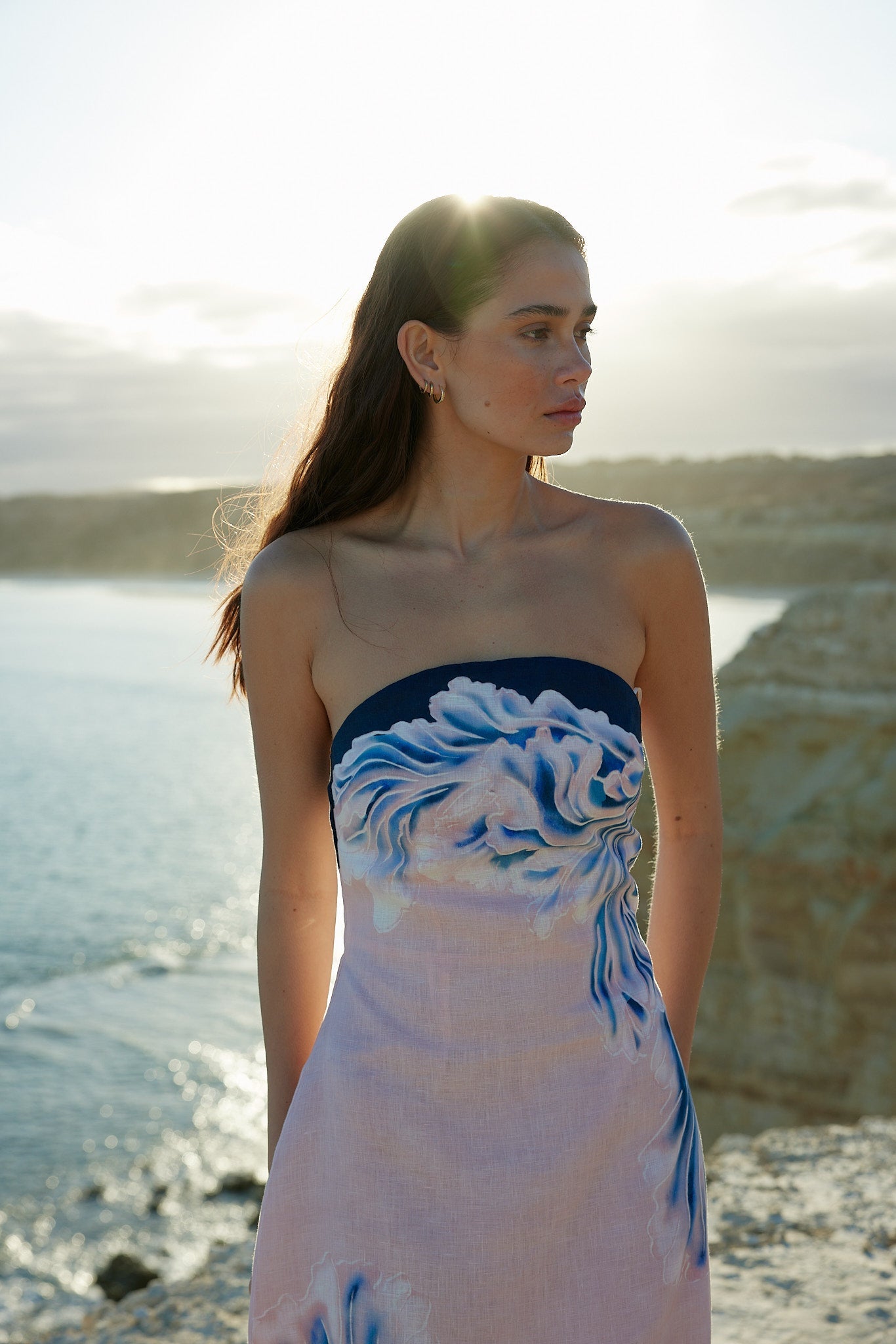 MAEVE DRESS - SEASHELL / ICEBERG