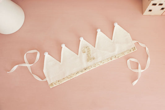 2ND BIRTHDAY CROWN - IVORY