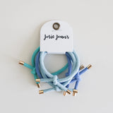 Britt Blue Hair Ties - Set Of 5