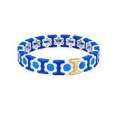 Blue Daisy Tile Bracelet