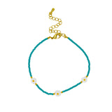 Turquoise Seaside Daisy Bracelet