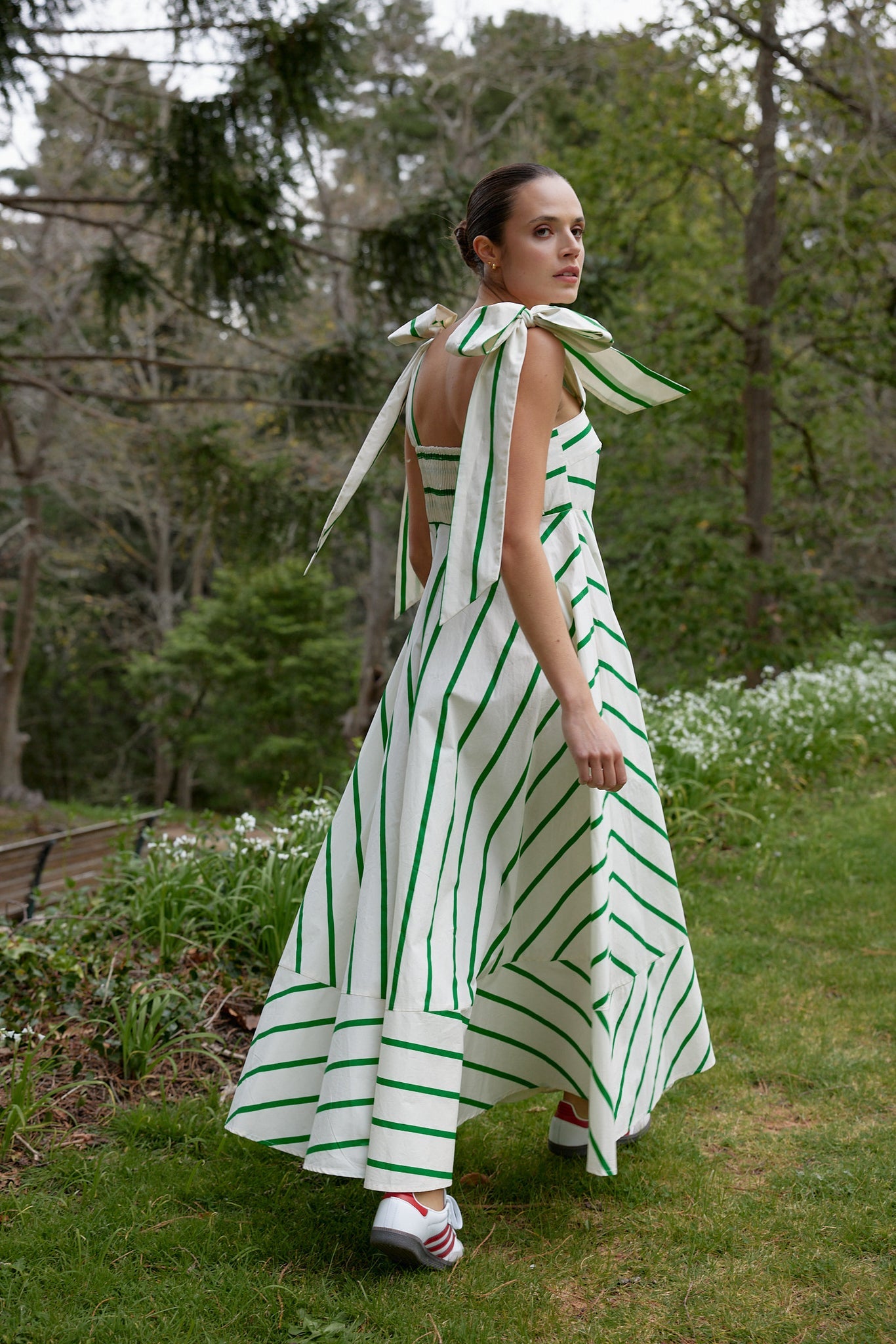 PIPPA DRESS - MANTIS / ANTIQUE STRIPE