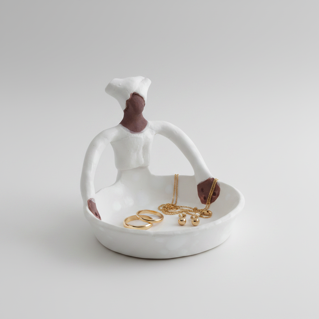One Lady - Tiny Ubuntu Bowl in White