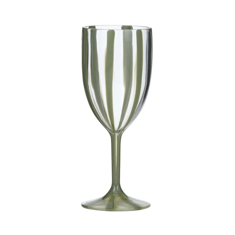 CABANA ACRYLIC WINE GLASS - OLIVE