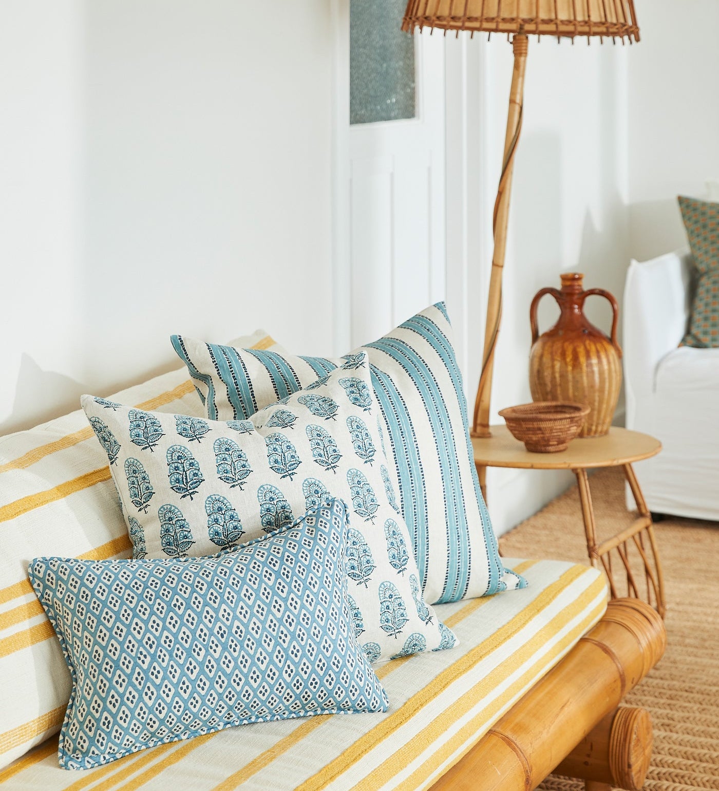 Kesula Denim Linen Cushion - 55x55cm