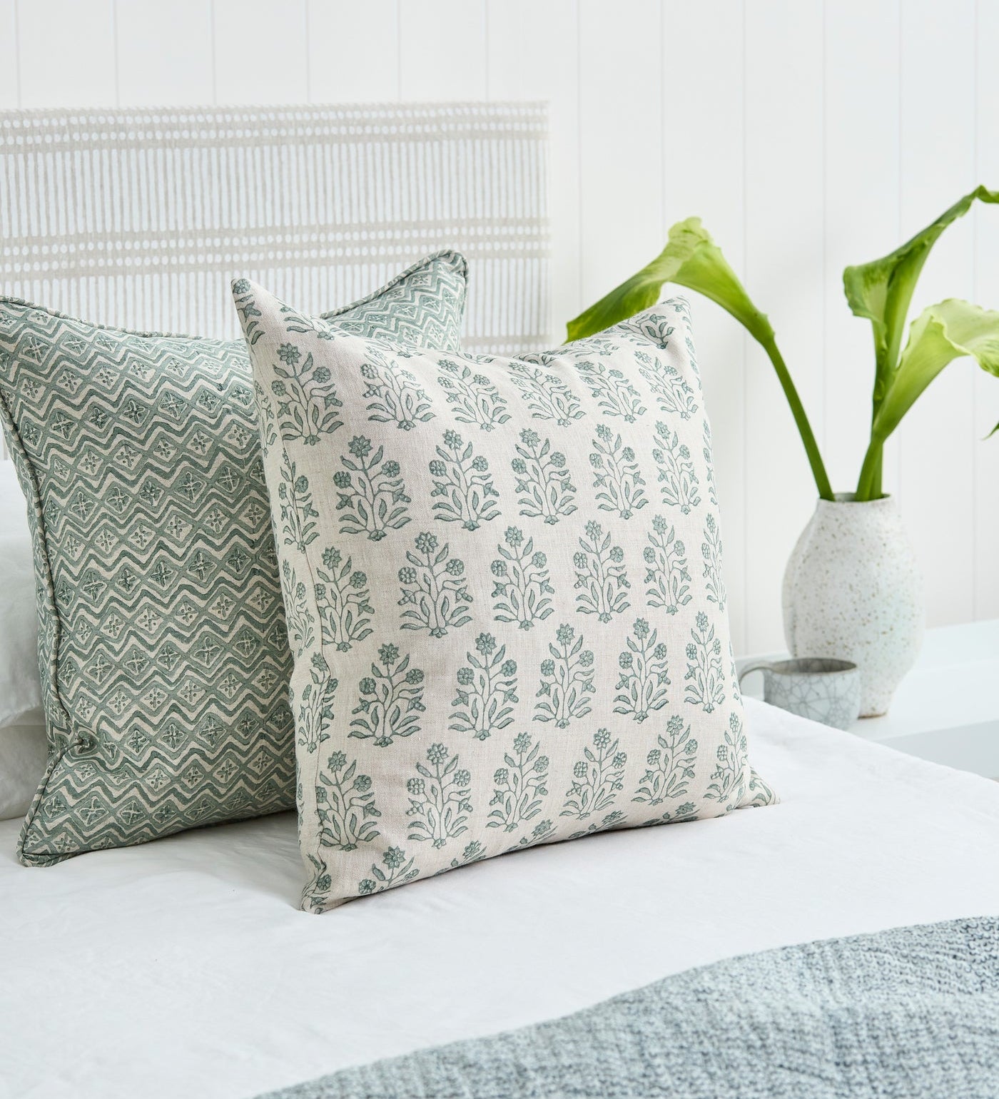 Amer Celadon Linen Cushion - 50cm
