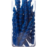 Spiral Taper Candle - Navy