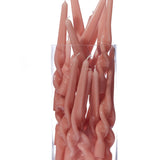 Twisted Taper Candle - Plaster Pink