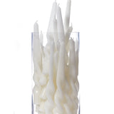 Twisted Taper Candle - Ice White