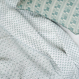 Chowk Celadon Linen Cushion - 35cm