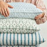 Madhavi Slate Linen Cushion - 55cm