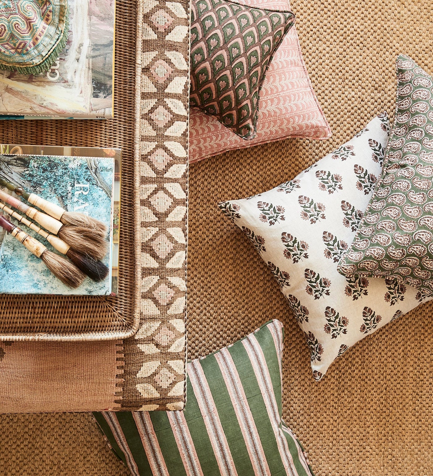 Luxor Guava Linen Cushion - 50cm