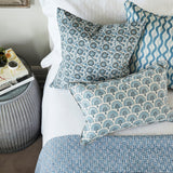 Istanbul Fresh Azure Linen Cushion - 50cm