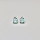 Aquamarine Perfume Studs - Rosegold