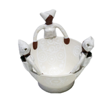 Three Lady  - Ubuntu Bowl in White