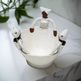 Three Lady  - Ubuntu Bowl in White