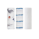 3 Pack Sea Muslin Swaddles