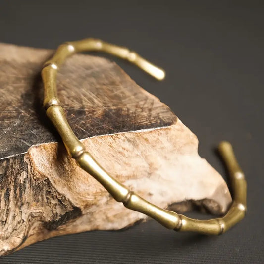 BRASS BAMBOO CLASSIC BRACELET CUFF