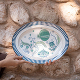 Chintz Platter - Blue