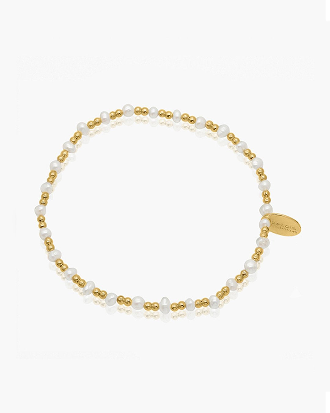 MULTI PEARL STRETCH BRACELET - GOLD