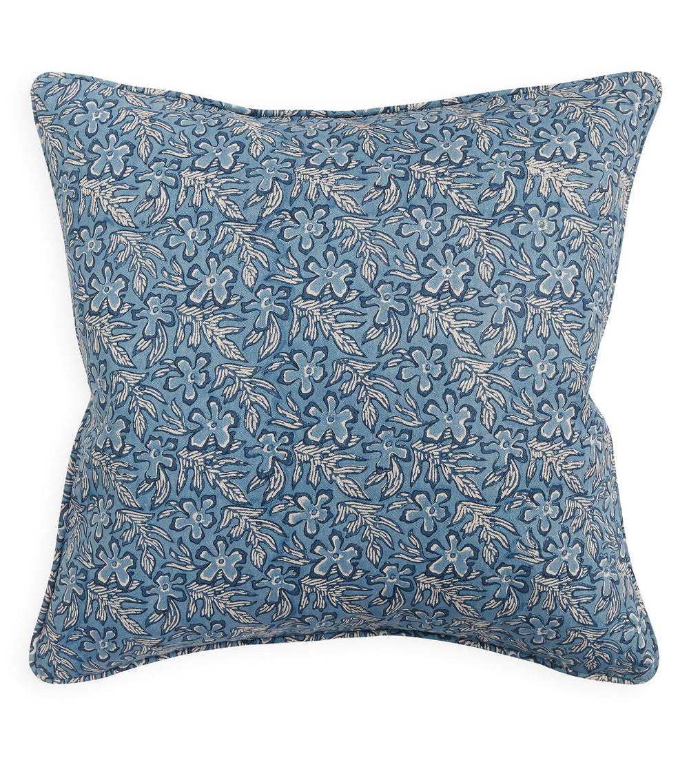 Tuvalu Azure Linen Cushion - 50cm