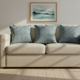 Tuvalu Azure Linen Cushion - 50cm