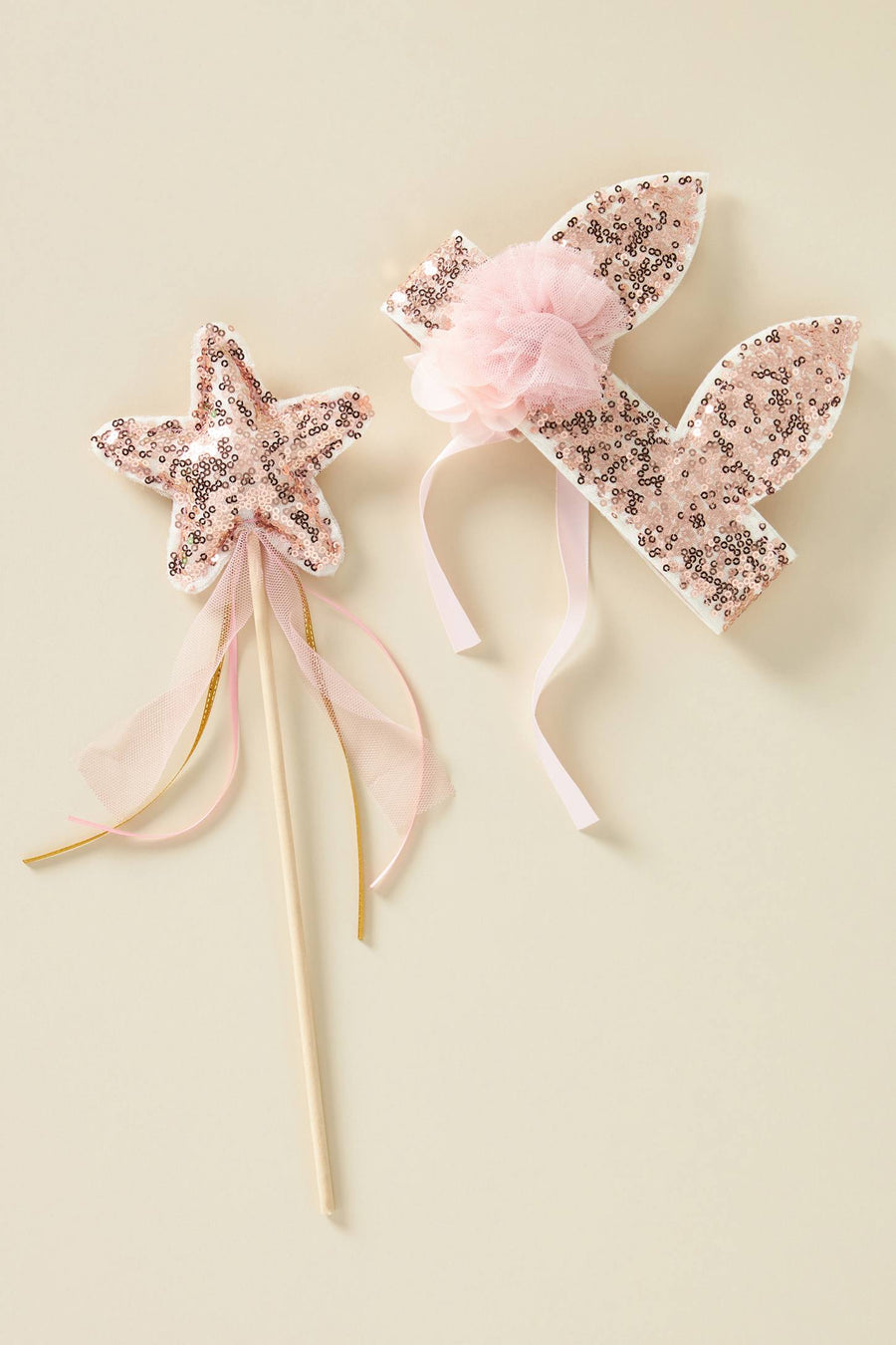 Sequin Star Wand - Rose Gold
