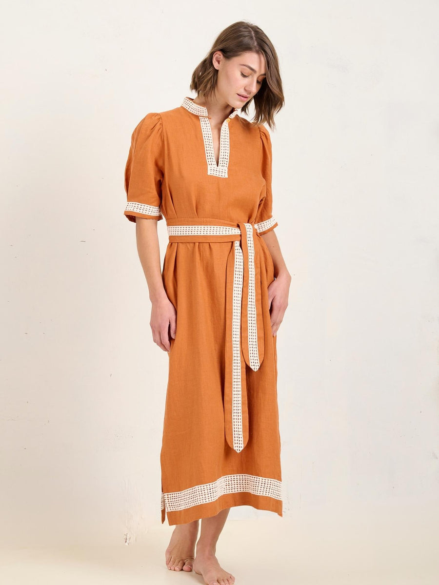 PEEK DRESS - RUSSET