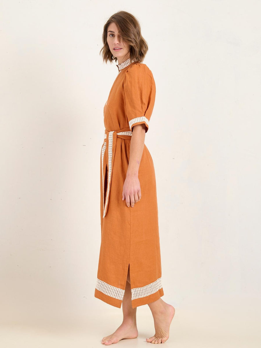 PEEK DRESS - RUSSET