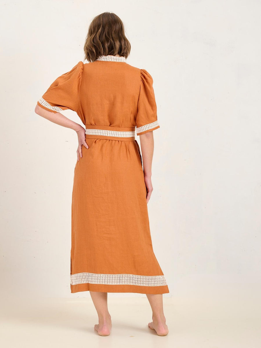 PEEK DRESS - RUSSET