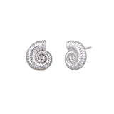 Silver Sundial Shell Earring