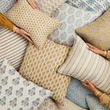 Amer Indian Teal Linen Cushion - 50cm