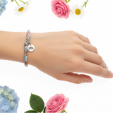 Liberty Bracelet - Pewter Lotus Charm