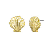 Gold Marine Scallop Earring