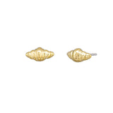 Gold Mini Miter Shell Earring