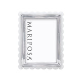 White Acrylic Scallop 5x7 Photo Frame