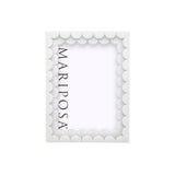 White Acrylic Double Scallop 5x7 Photo Frame