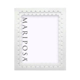 White Acrylic Double Scallop 8x10 Photo Frame