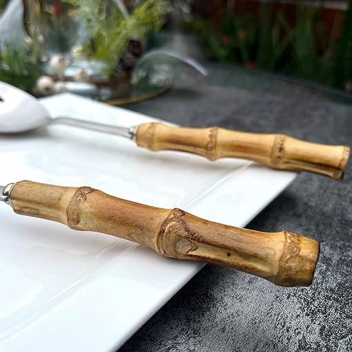 BAMBOO HANDLE SALAD SERVERS