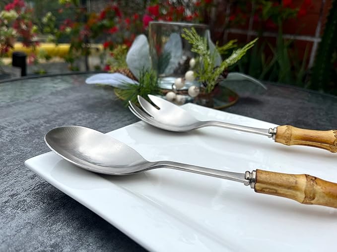 BAMBOO HANDLE SALAD SERVERS