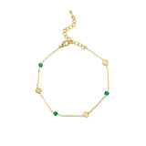 Gold Four Leaf Clover Bracelet