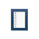 Grasscloth Indigo Faux 5x7 Photo Frame