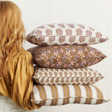 Zardosi Moonflower Linen Cushion - 35cm