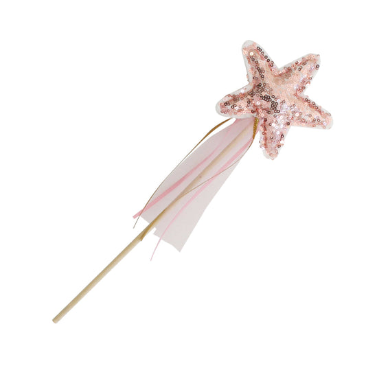 SEQUIN STAR WAND - ROSE GOLD