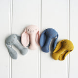 Bobby Bunny Stick Rattle - Pink Linen