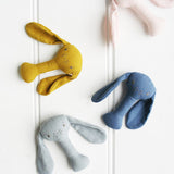 Bobby Bunny Stick Rattle - Pink Linen